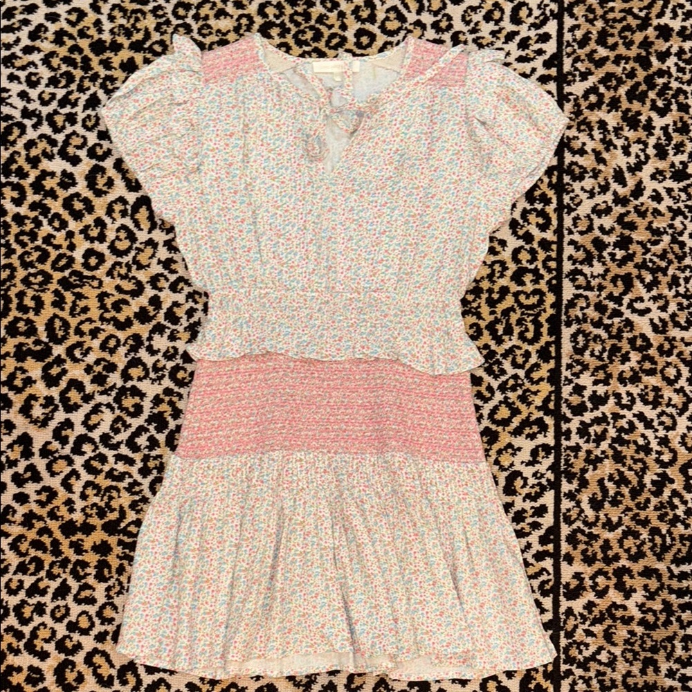 Loveshack Fancy floral Dress sz XS